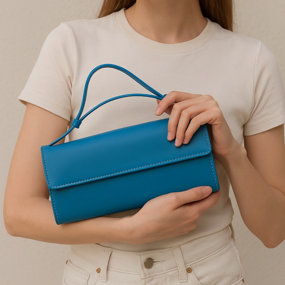 Elegant Blue Women's Clutch